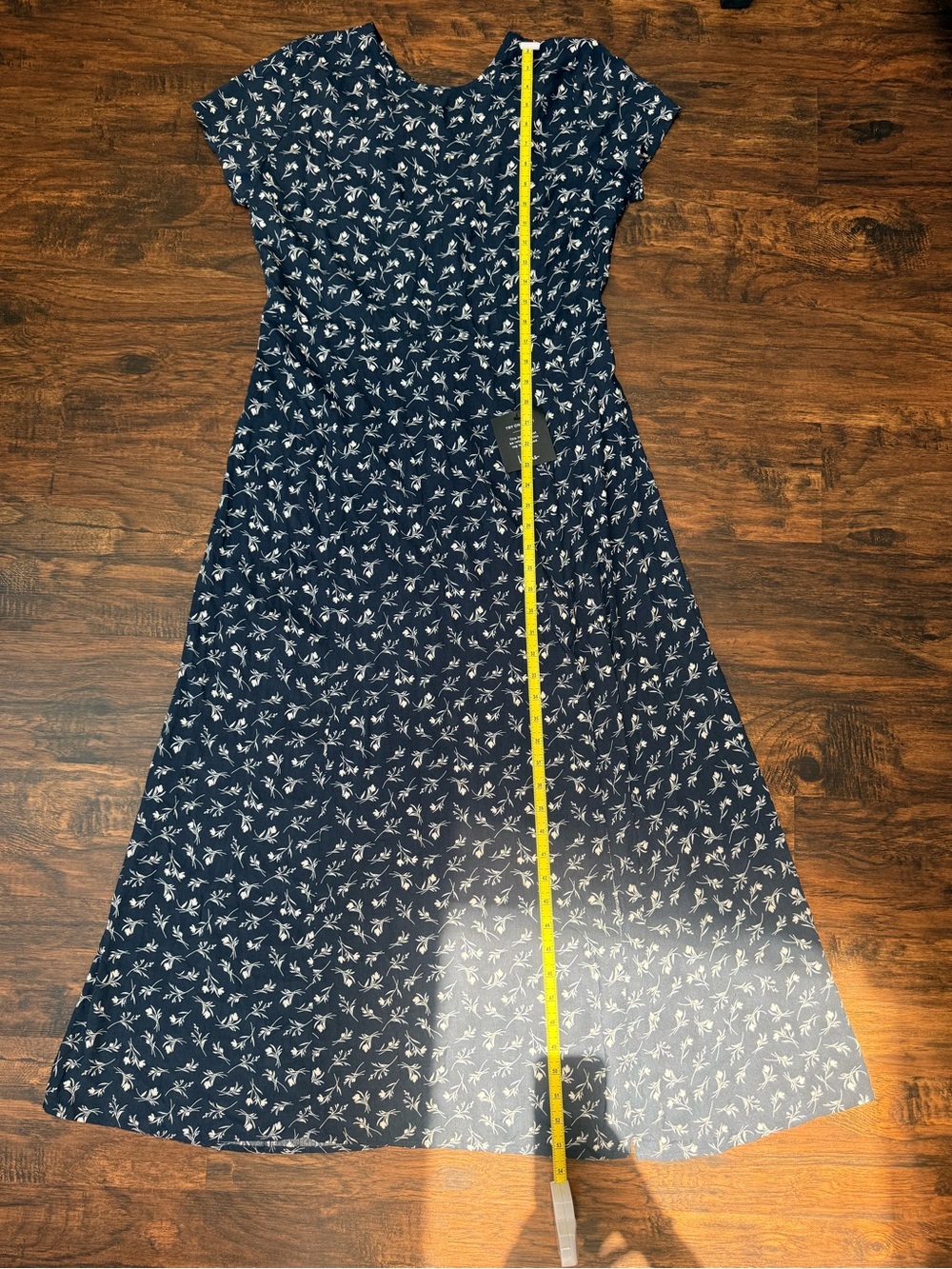 Lulus New Desires Navy Blue Floral Print Backless Maxi Dress Sz XL NWT Flirty - Picture 15 of 16